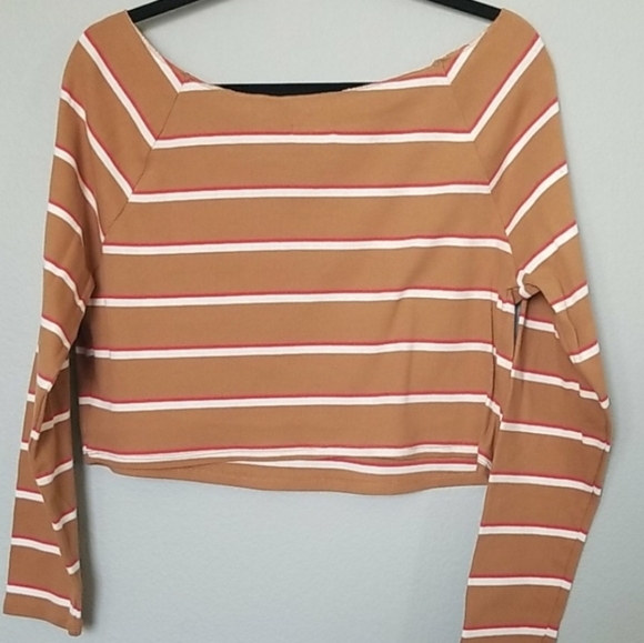Wild fable NWT 2X long sleeve crop top VSCO Preppy Academia Indie Sleaze - Picture 2 of 7